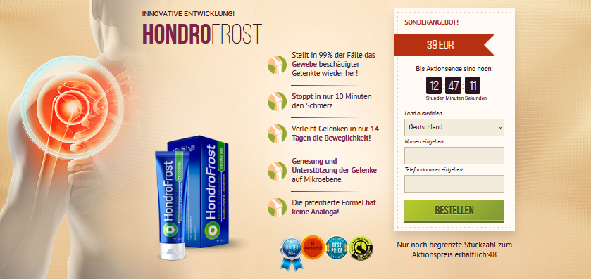 Hondrofrost Erfahrungen :- Hondrofrost Bewertung | Hondrofrost Stiftung Warentest | Hondrofrost Fake!